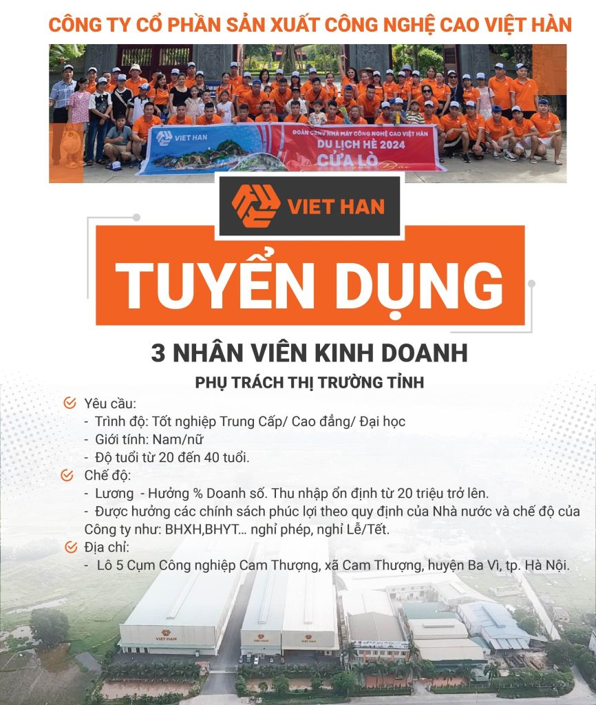 TUYỂN DỤNG NHÂN VIÊN KINH DOANH