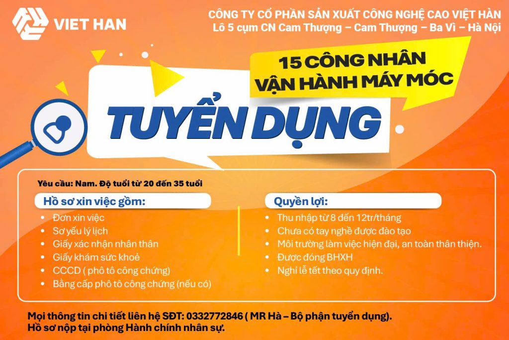 tuyển dụng công nhân