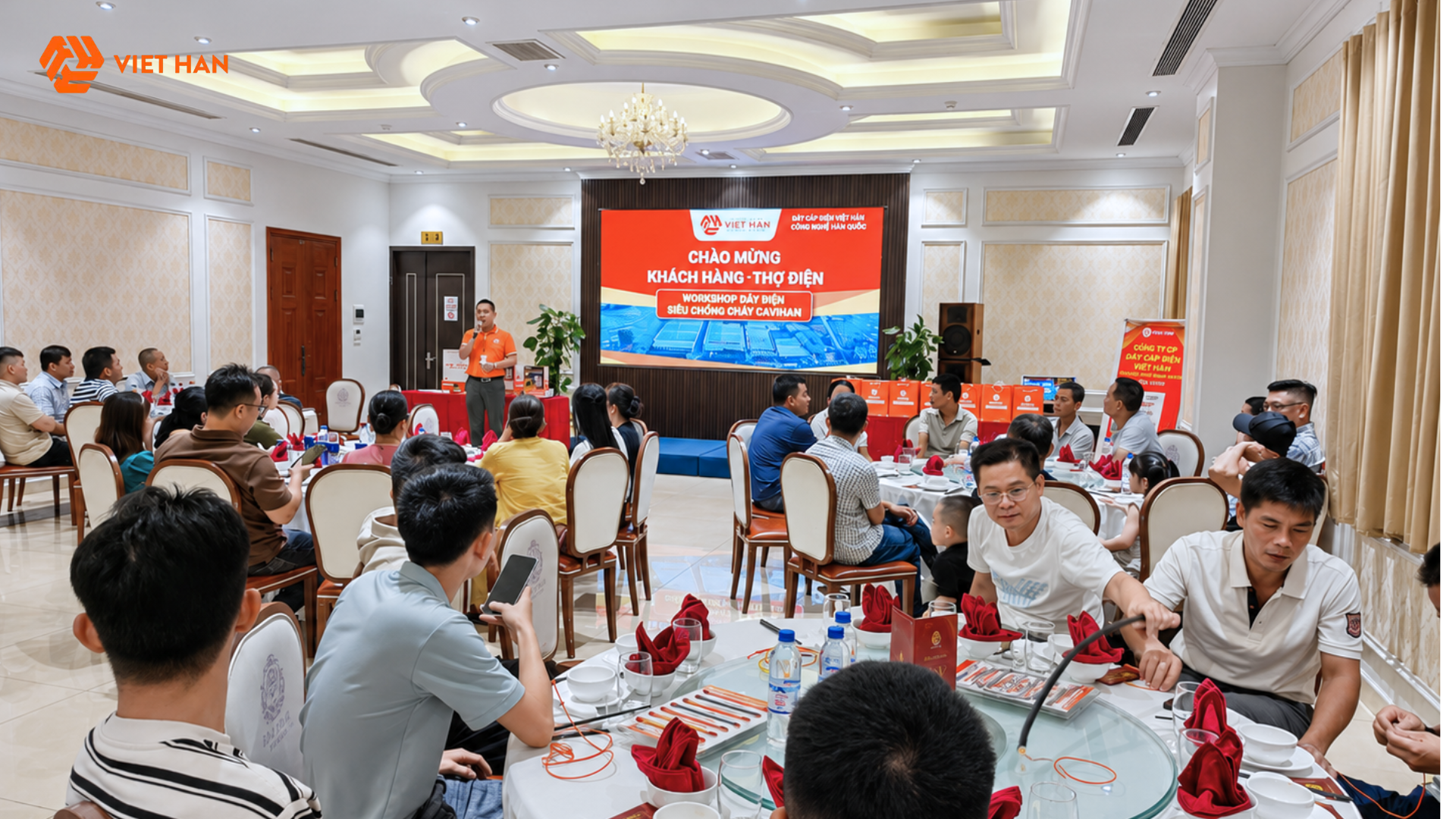 Khách hàng và đại lý tham dự Workshop giới thiệu dây điện siêu chống cháy CAVIHAN của Công ty Việt Hàn.