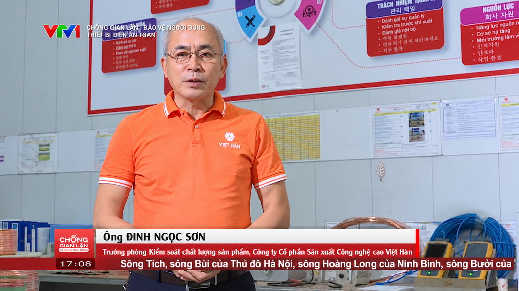 Việt Hàn trên VTV1 – ông Đinh Ngọc Sơn chia sẻ về kiểm soát chất lượng sản phẩm 